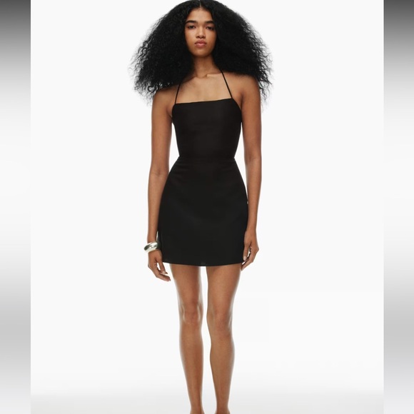 Wilfred Black Linen Credenza Dress - Size 6 - Picture 1 of 5